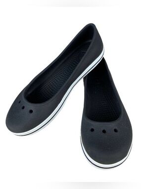 Like new Crocs crocband Comfortable material Slip-On Ballet Flat black shoes 9